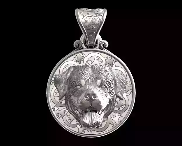 Dog Rottweiler pendant 3D print model