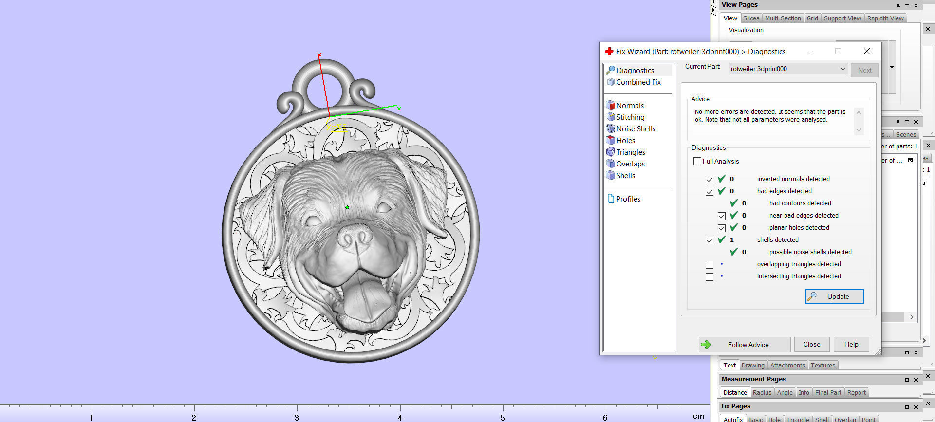 Dog Rottweiler pendant 3D print model_4