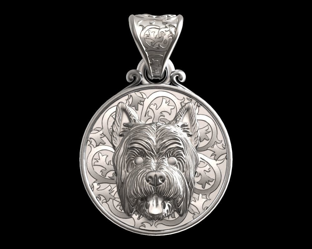 Dog West Highland White Terrier pendant 3D print model_18
