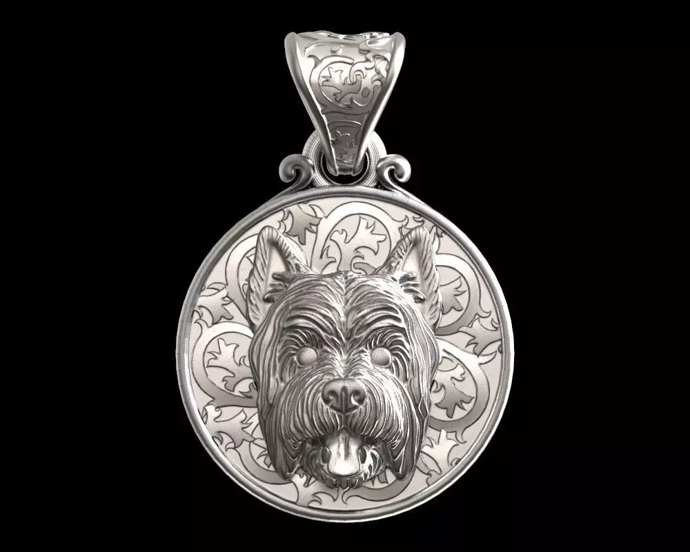 Dog West Highland White Terrier pendant 3D print model_0