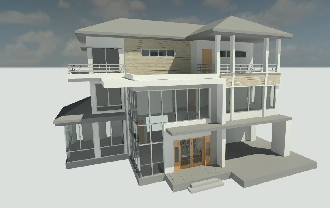 simple 3d house  3D print model_2