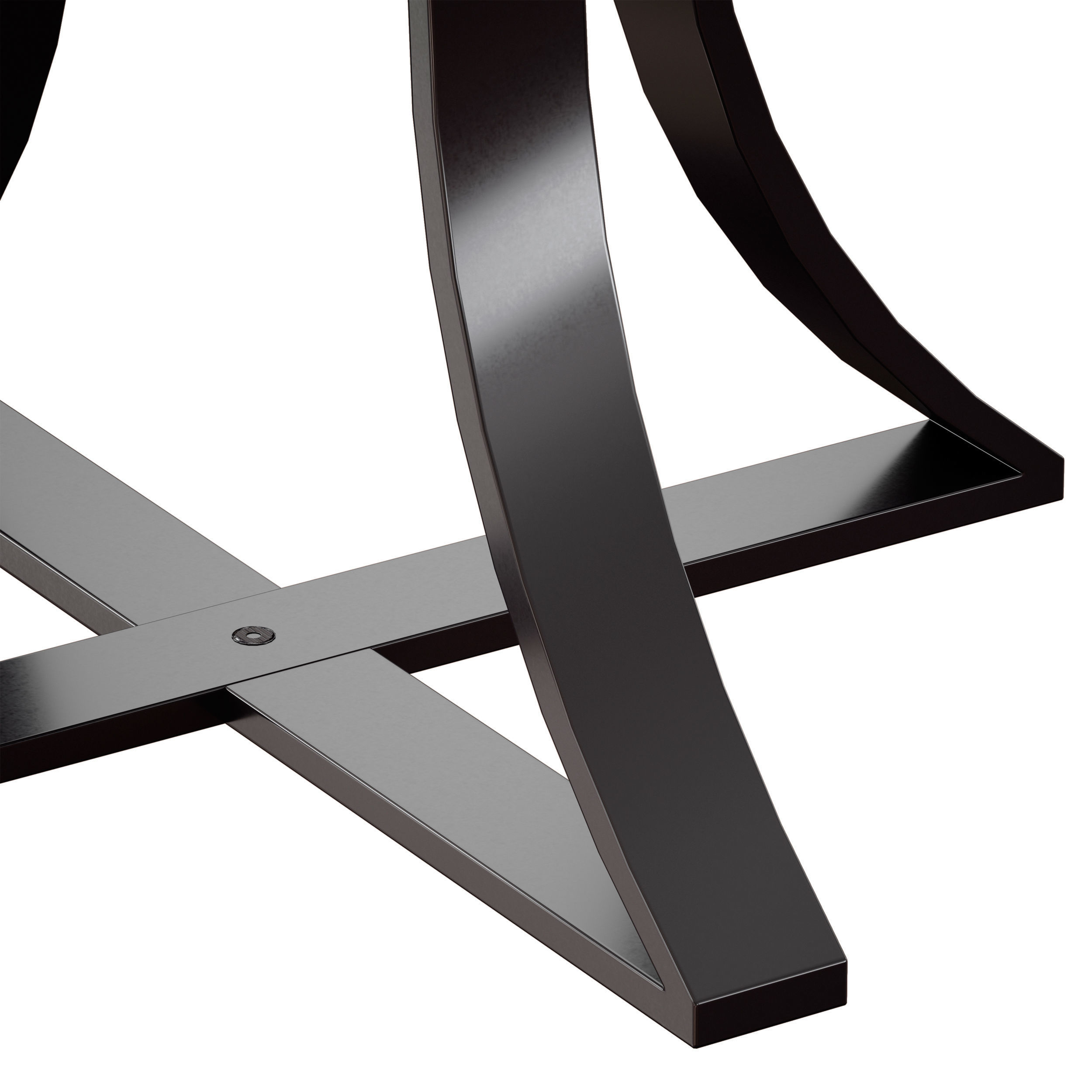 Damen 48 White Travertine Marble Top Dining Table 3D model_9