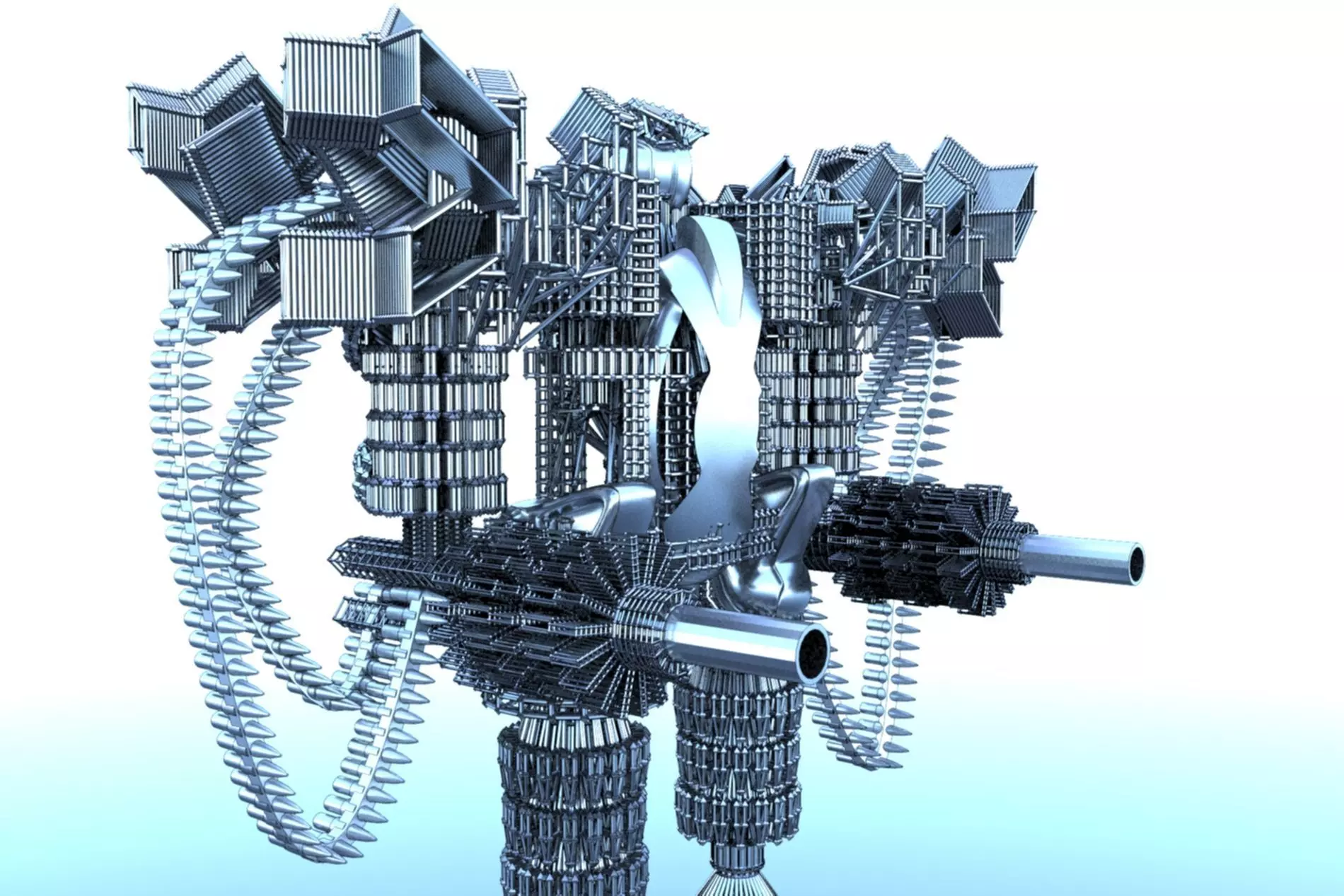 Robot Cyborg SciFI Game Character 3D model_0