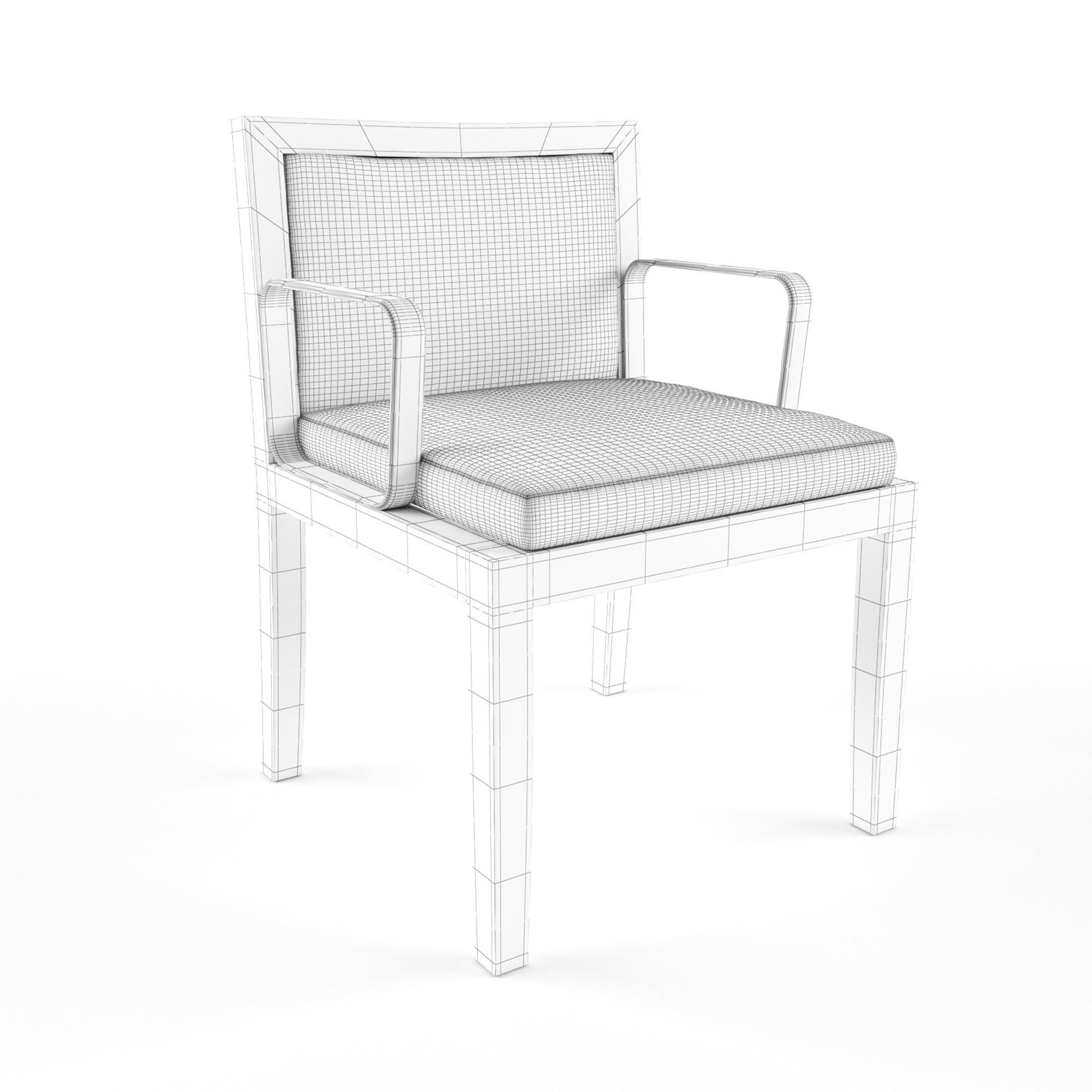Cravache Arm Chair 3D model_2