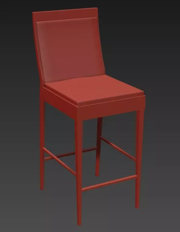 Simple bar stool Free 3D model_0