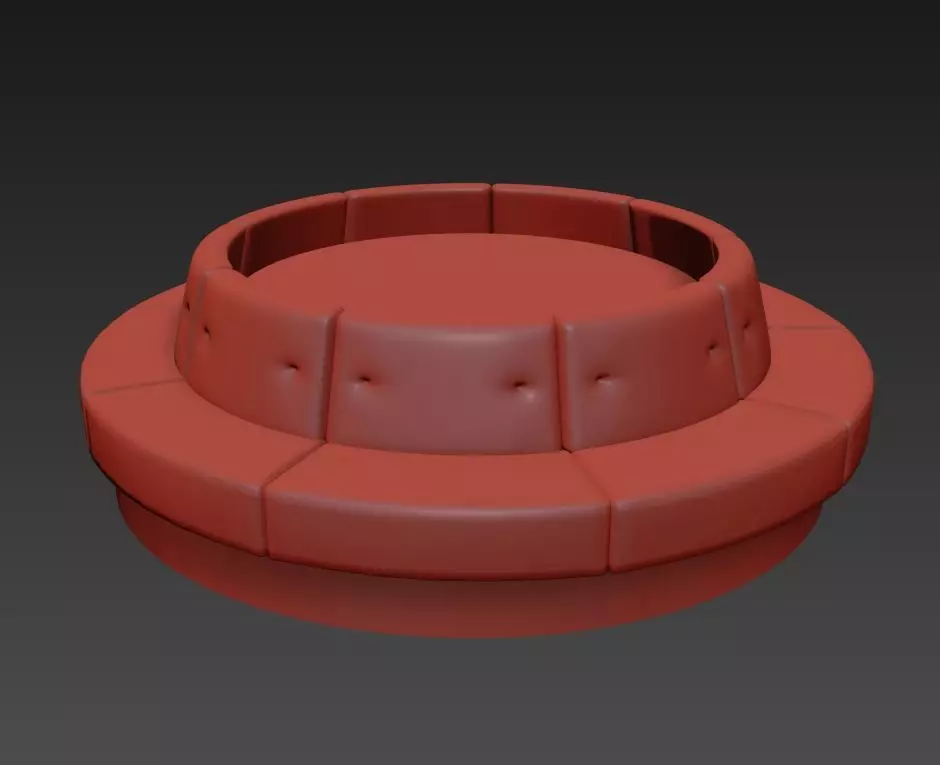 Circular Seating Sofa Free 3D model