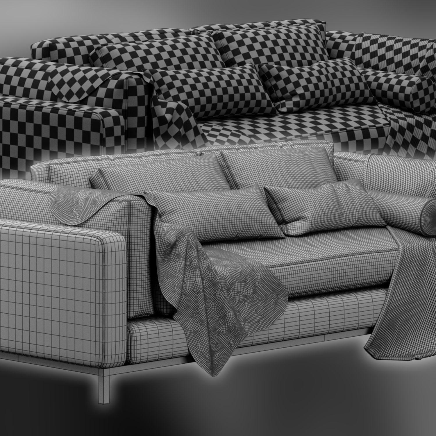 Four Hands Grammercy Sofa Bennett Moon 3D model_3