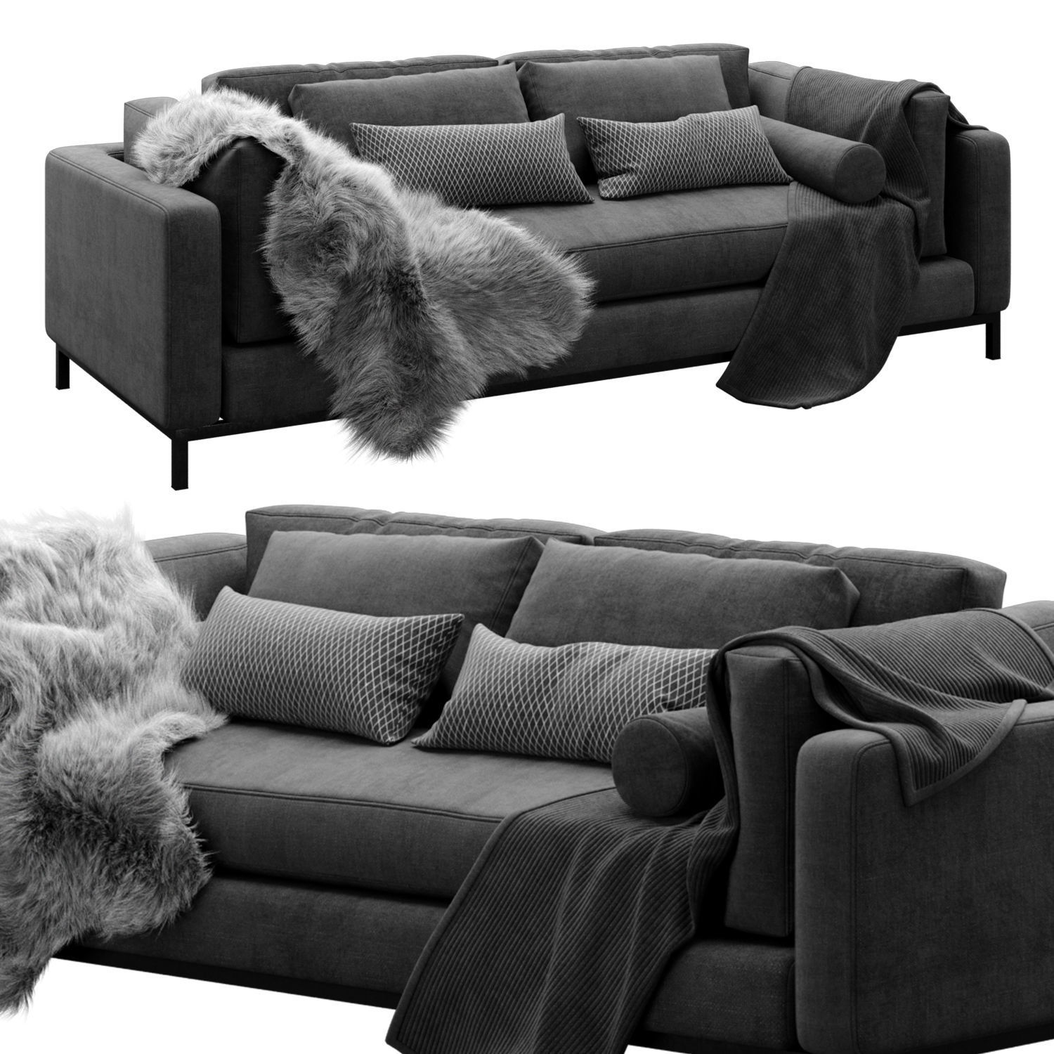 Four Hands Grammercy Sofa Bennett Moon 3D model_2