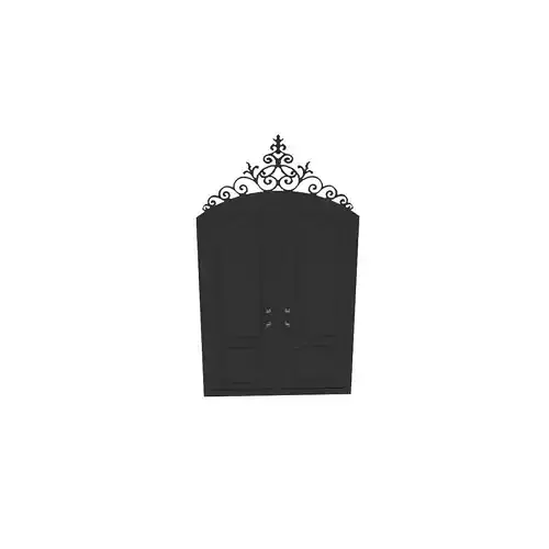 entrance door with ornate design