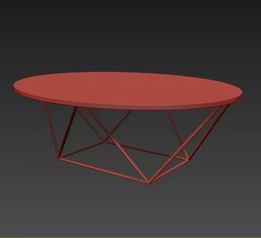 Coffee Table with metal Legs Free 3D model
