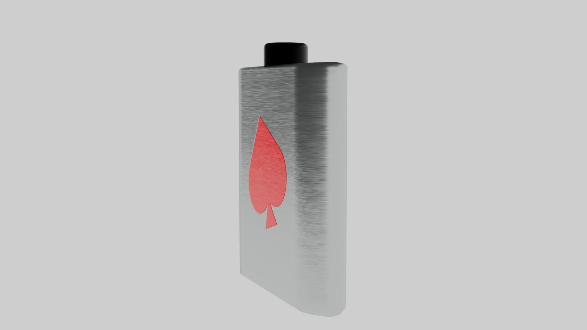 Ace of Spade Flask Low-poly 3D model_9