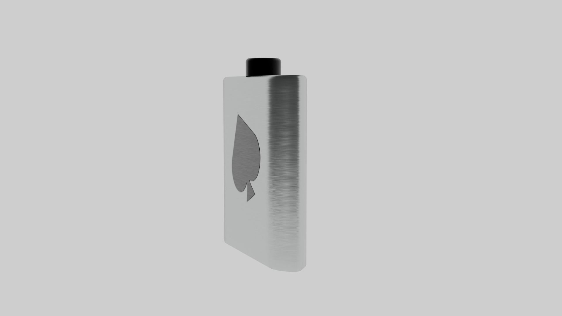 Ace of Spade Flask Low-poly 3D model_2