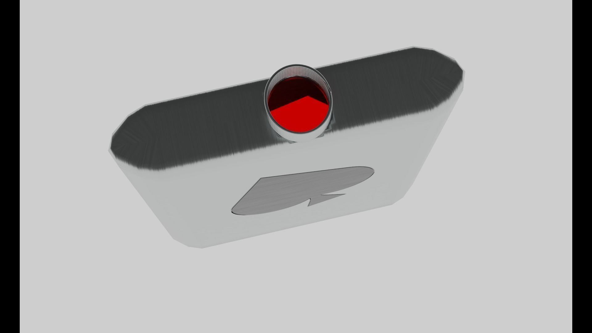 Ace of Spade Flask Low-poly 3D model_14