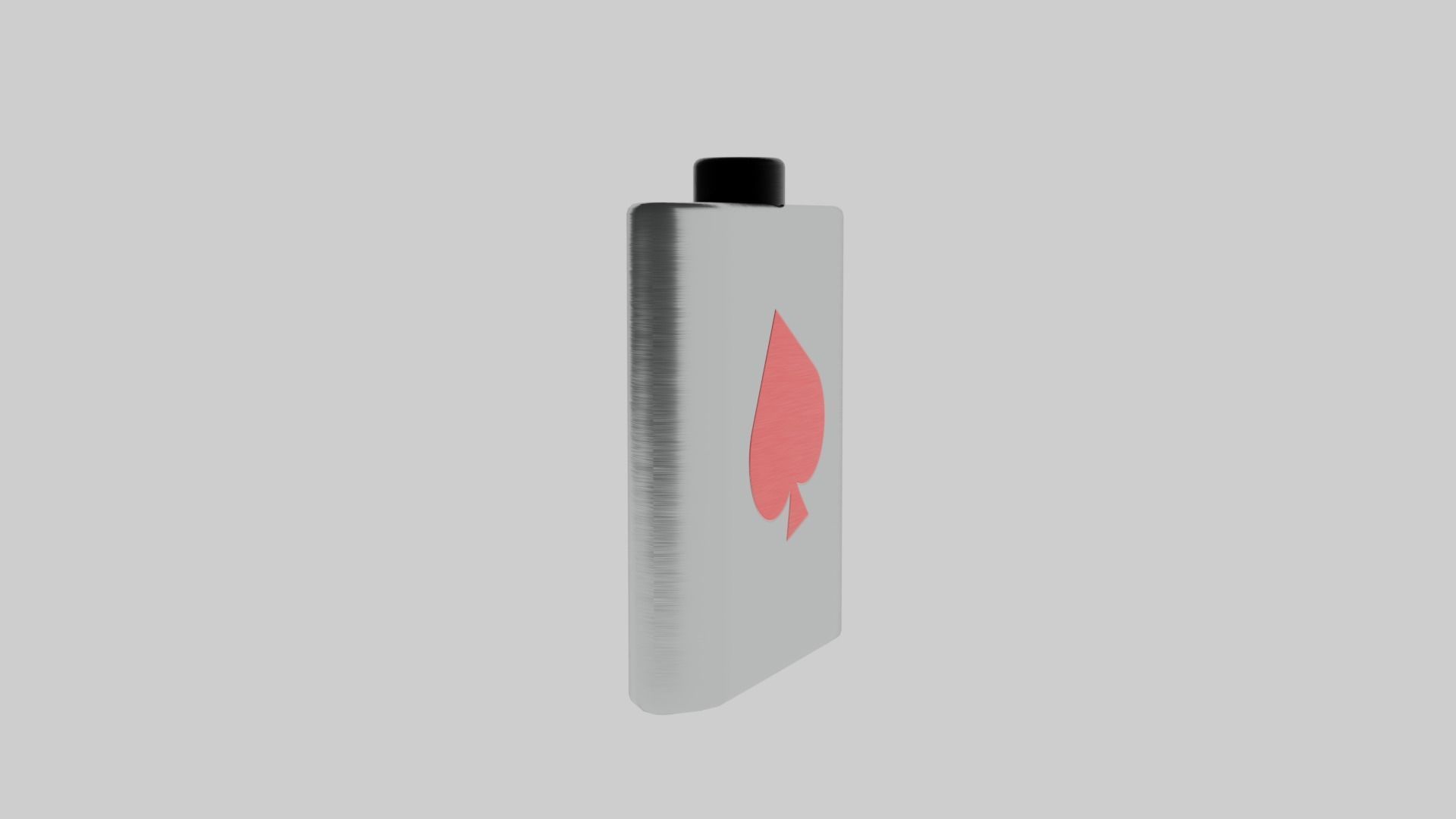 Ace of Spade Flask Low-poly 3D model_4
