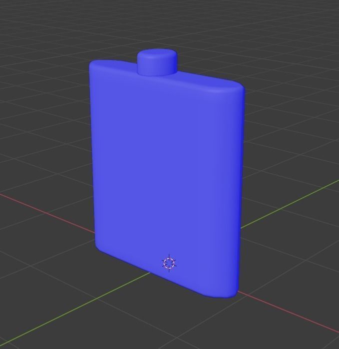 Ace of Spade Flask Low-poly 3D model_18