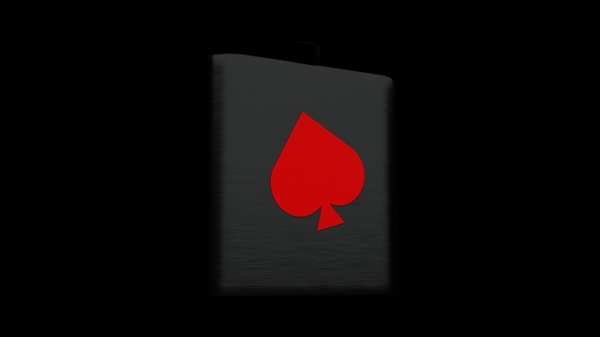 Ace of Spade Flask Low-poly 3D model_11