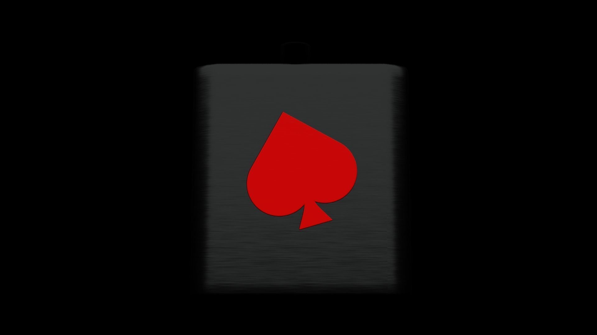 Ace of Spade Flask Low-poly 3D model_12