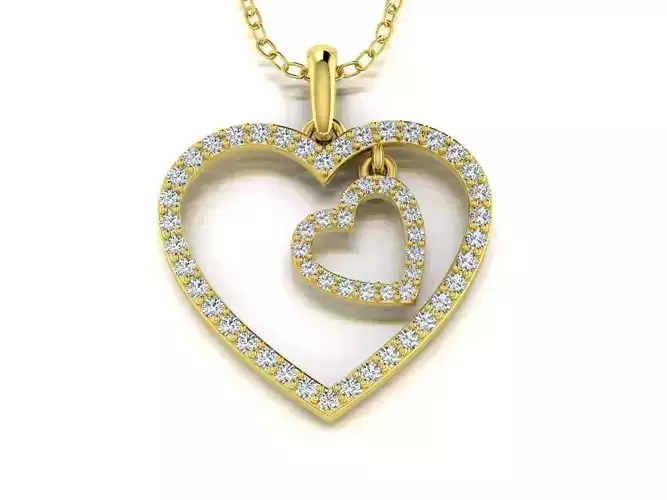 Diamond Jewelry Pendant Heart
