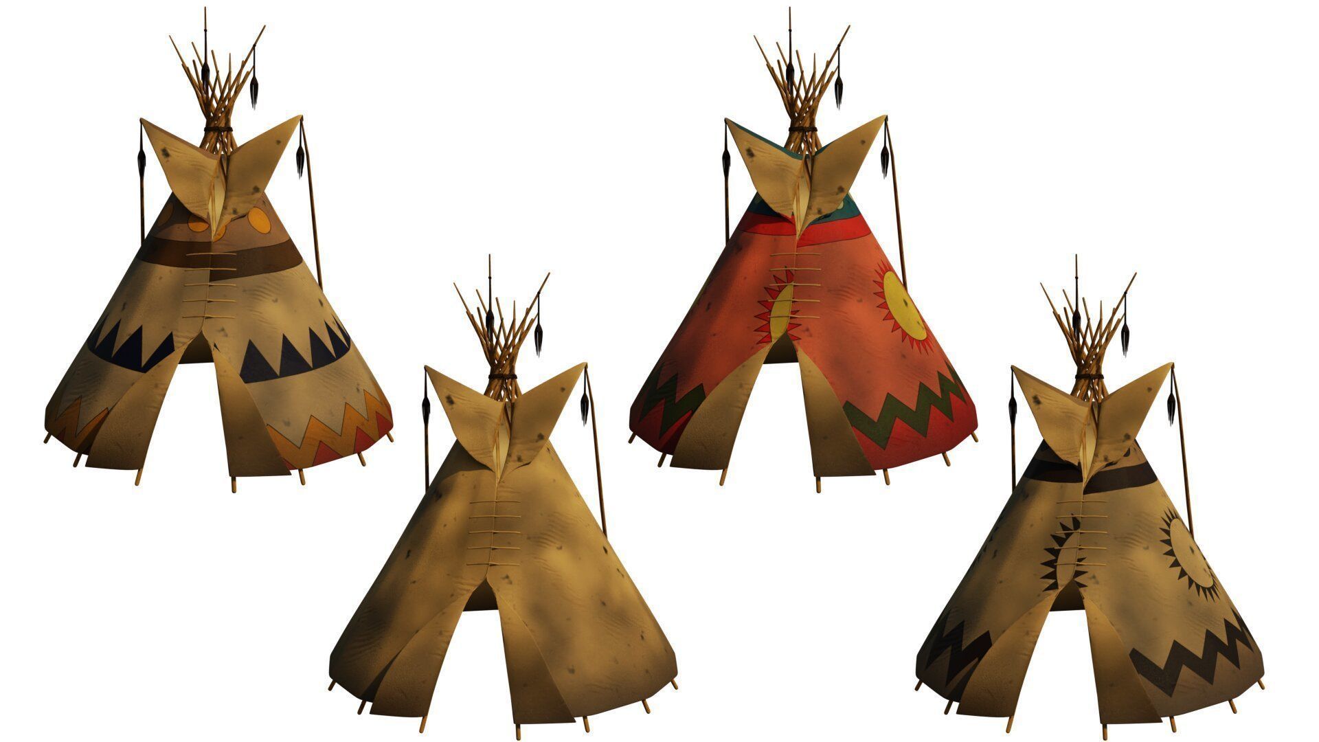 Tepee indian teepee 3D model_1