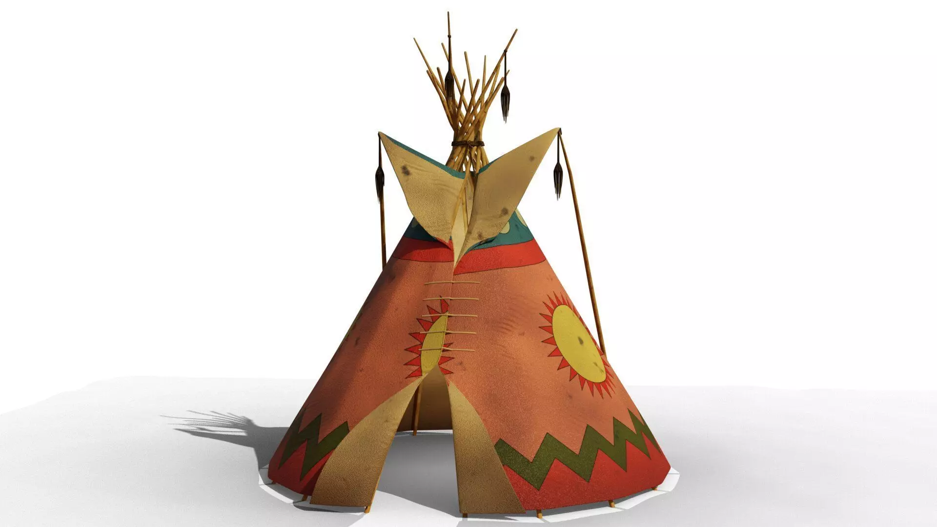 Tepee indian teepee 3D model_0
