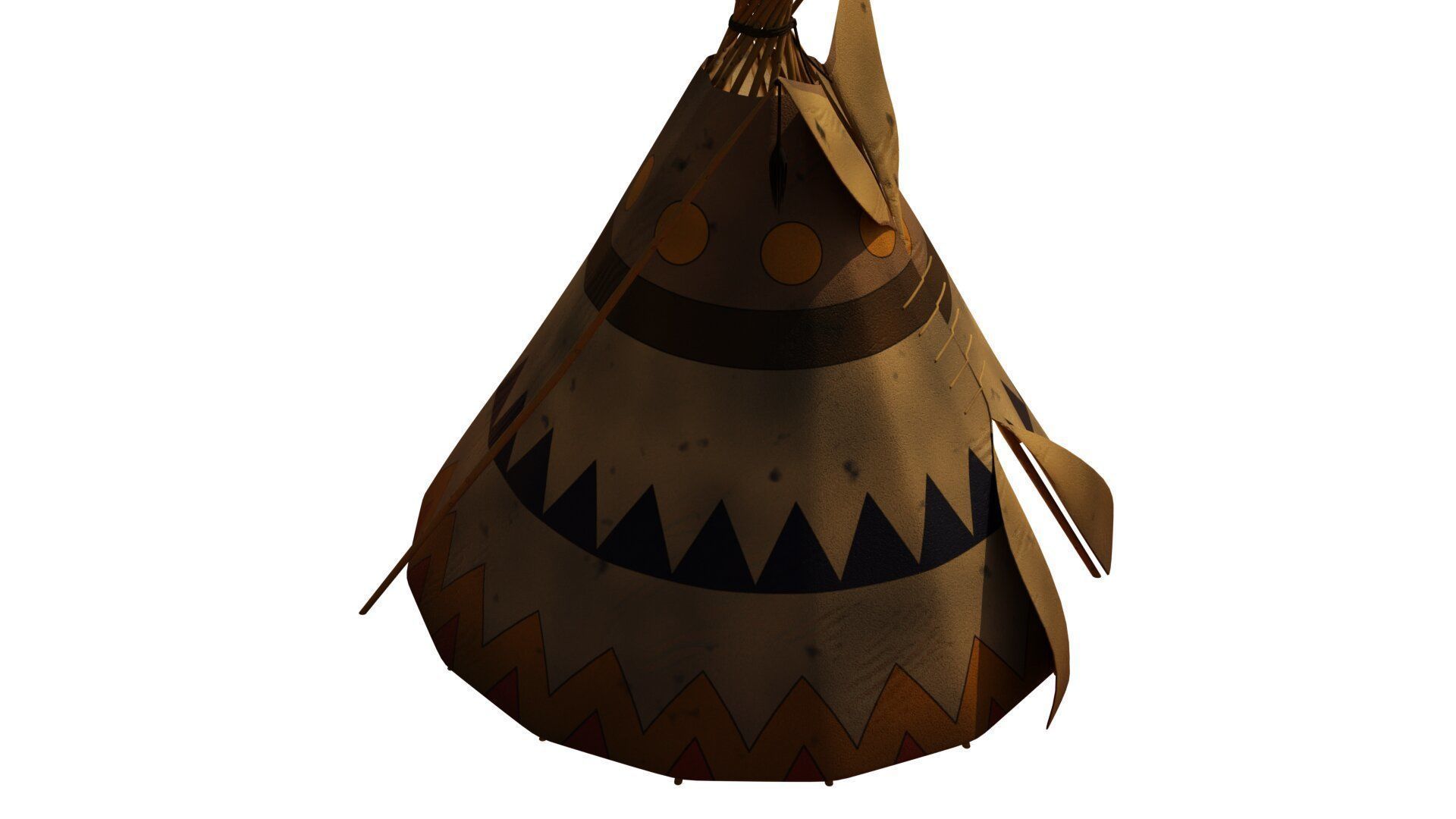 Tepee indian teepee 3D model_4