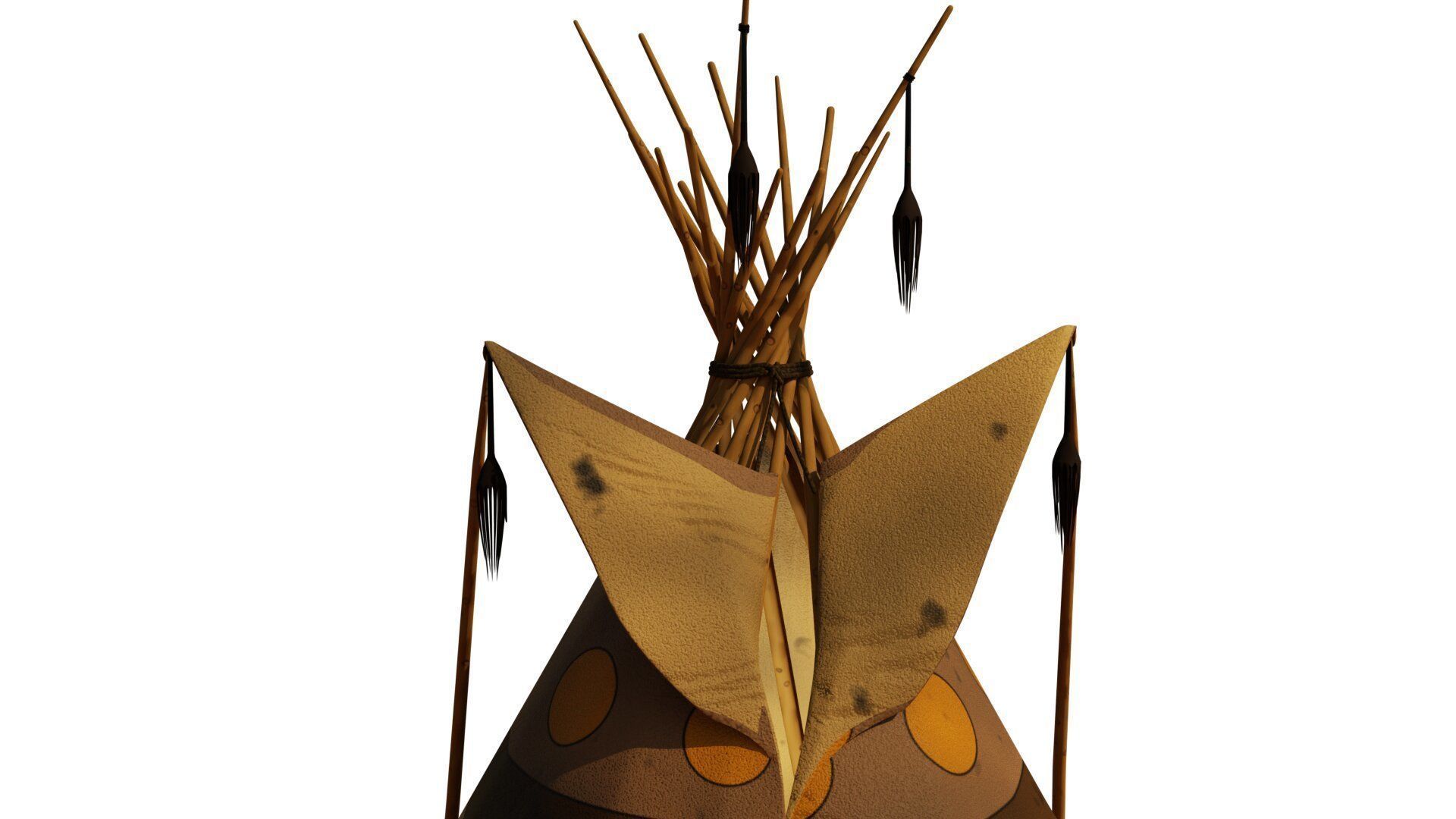 Tepee indian teepee 3D model_5