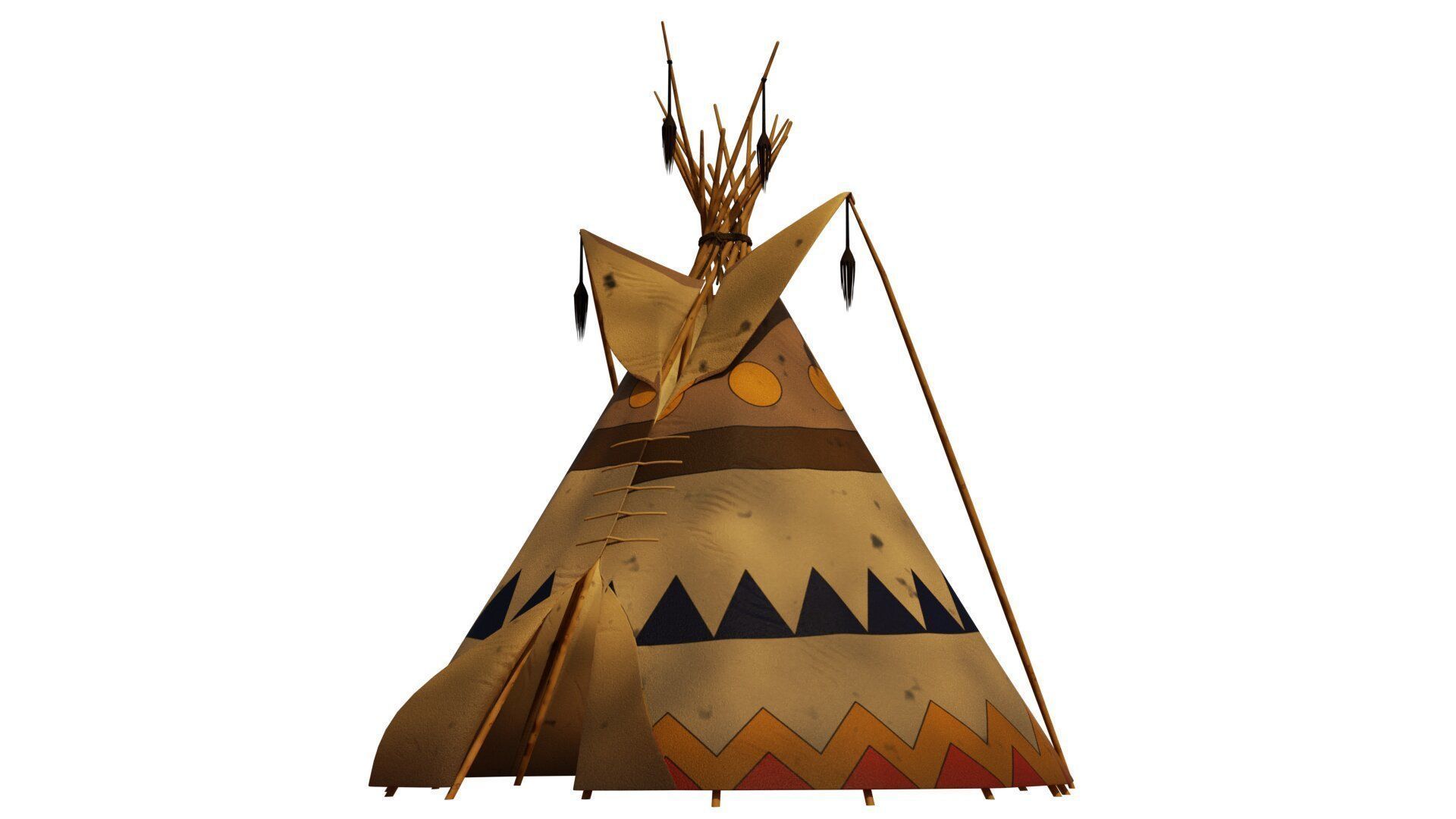 Tepee indian teepee 3D model_2