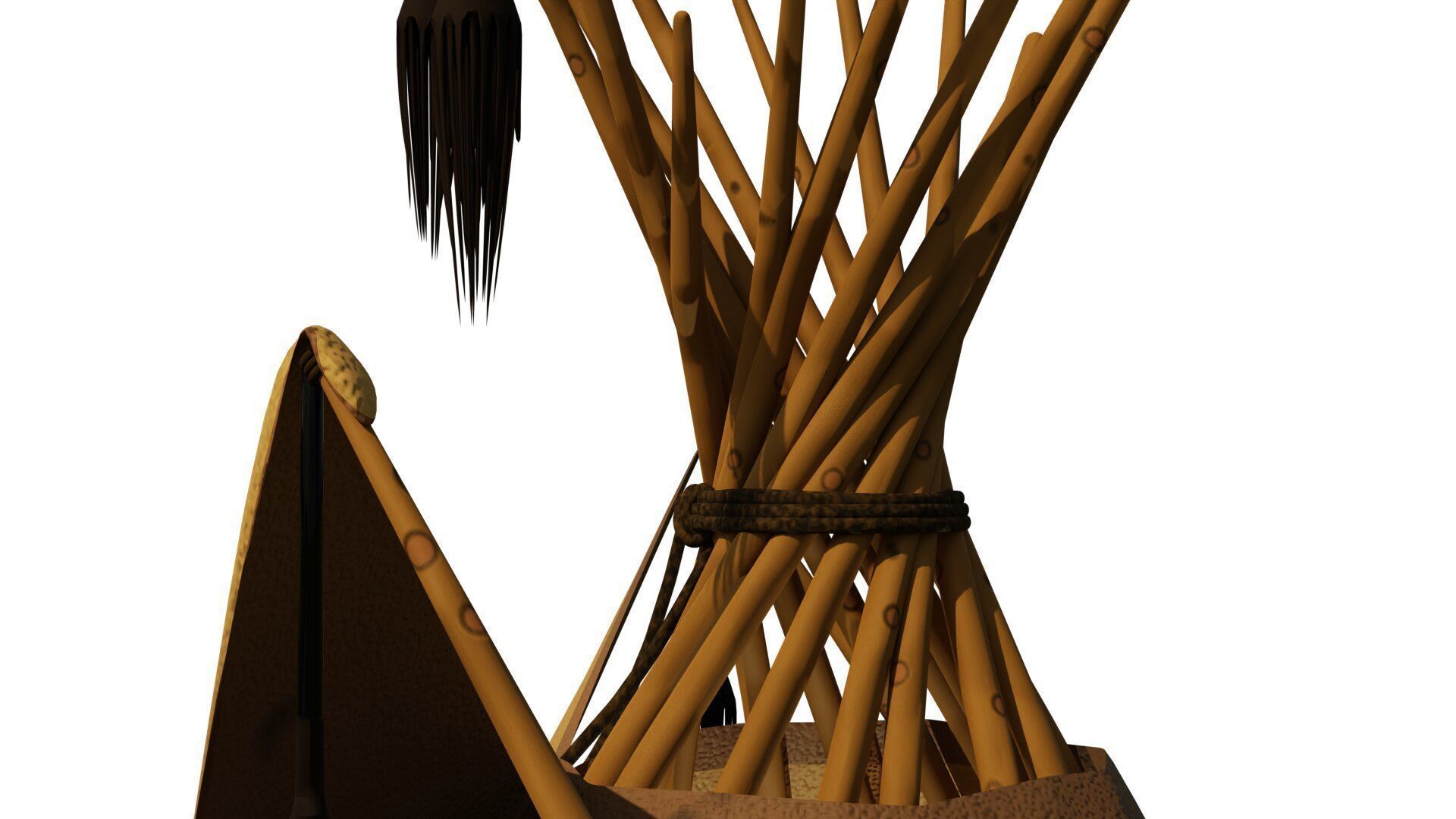 Tepee indian teepee 3D model_6