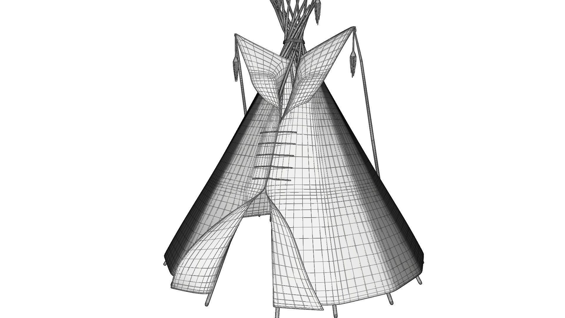 Tepee indian teepee 3D model_13