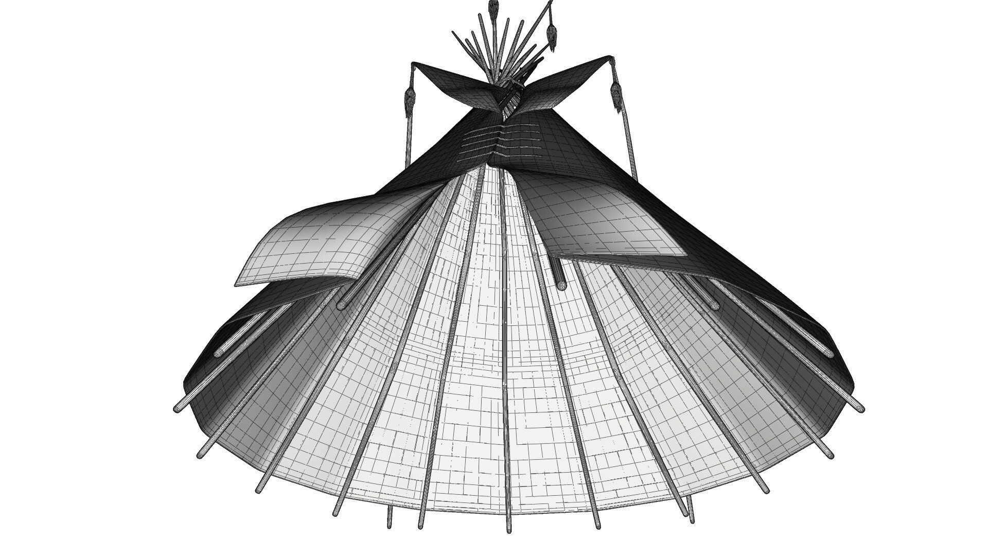 Tepee indian teepee 3D model_18