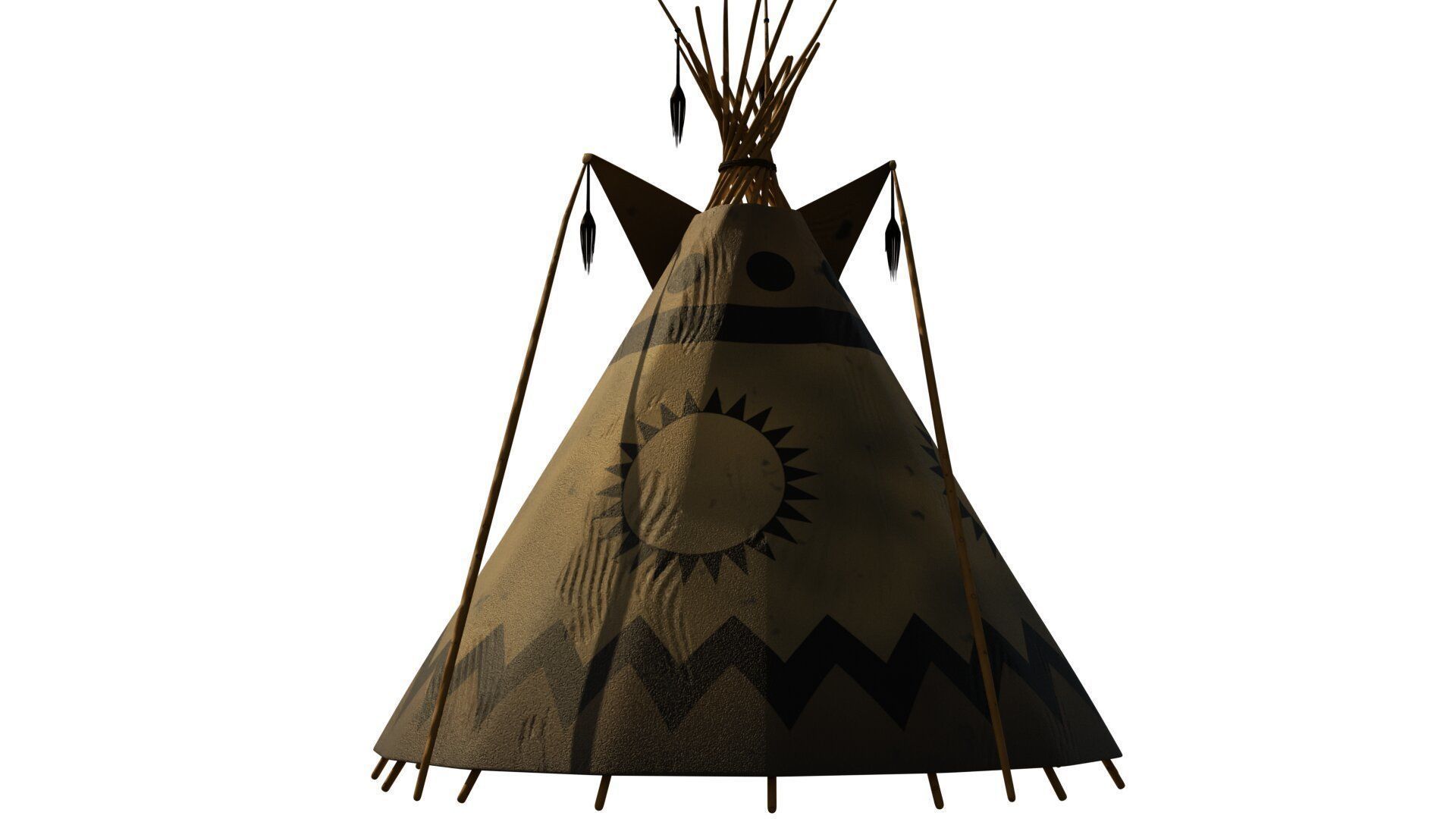 Tepee indian teepee 3D model_11