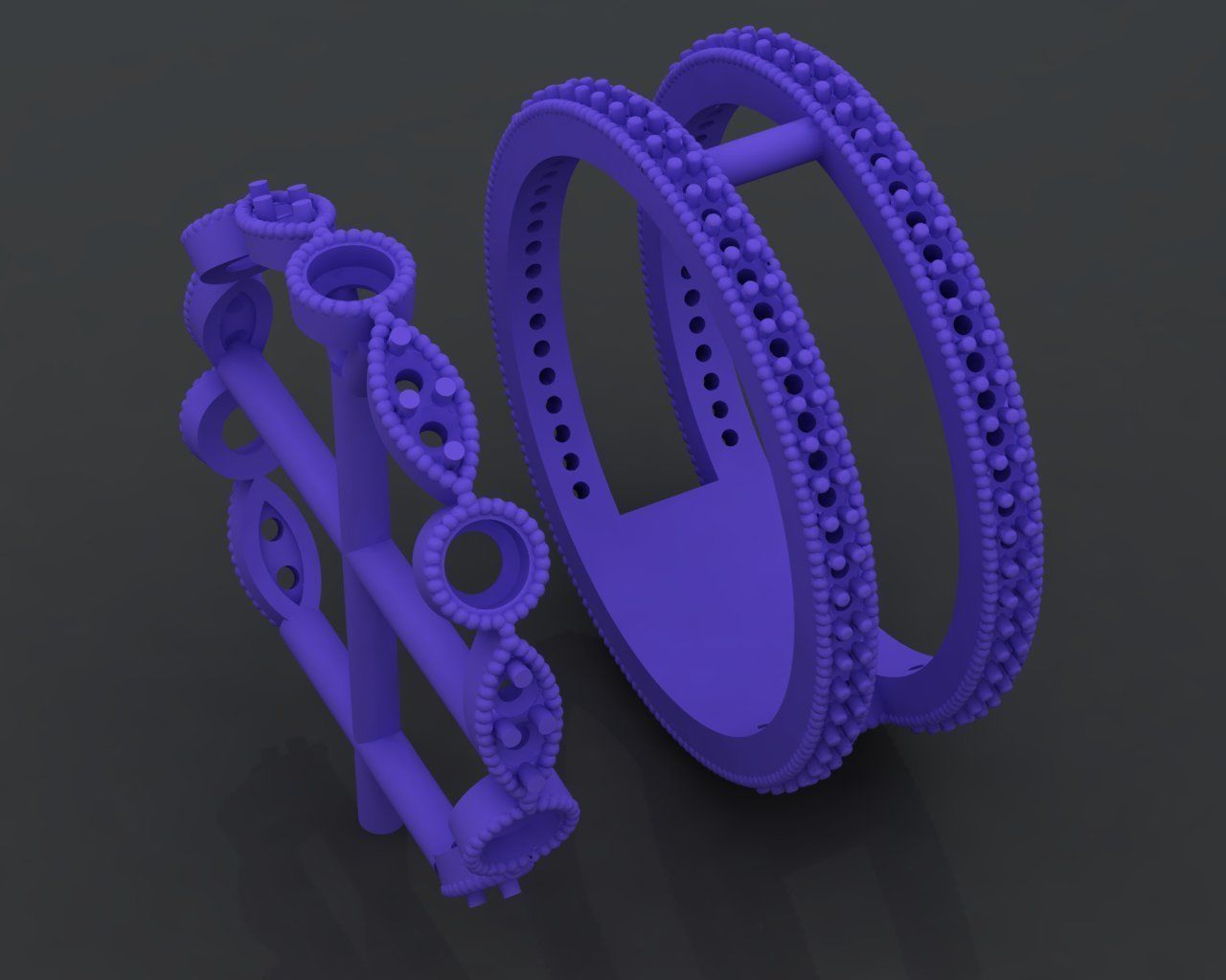 Luxury Double Ring With Diamonds 3D print model_6