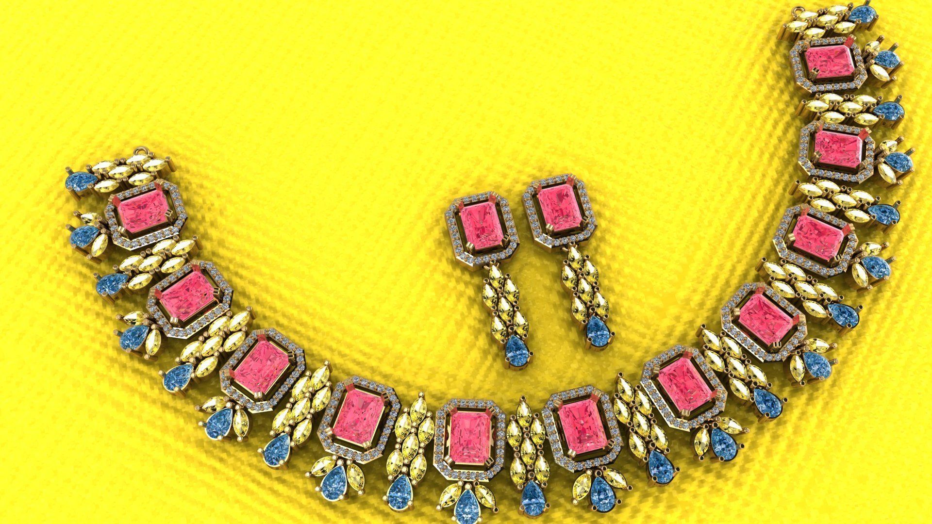 Beautiful Neckless-Earring 3D print model_4