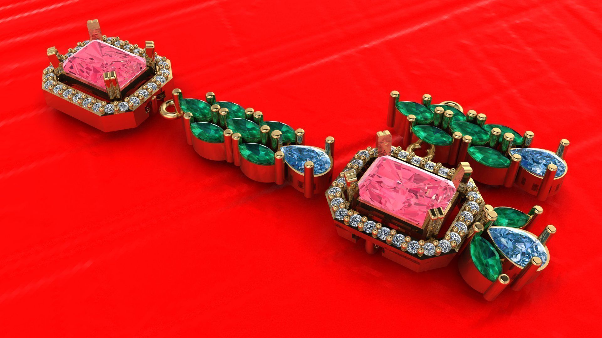 Beautiful Neckless-Earring 3D print model_5