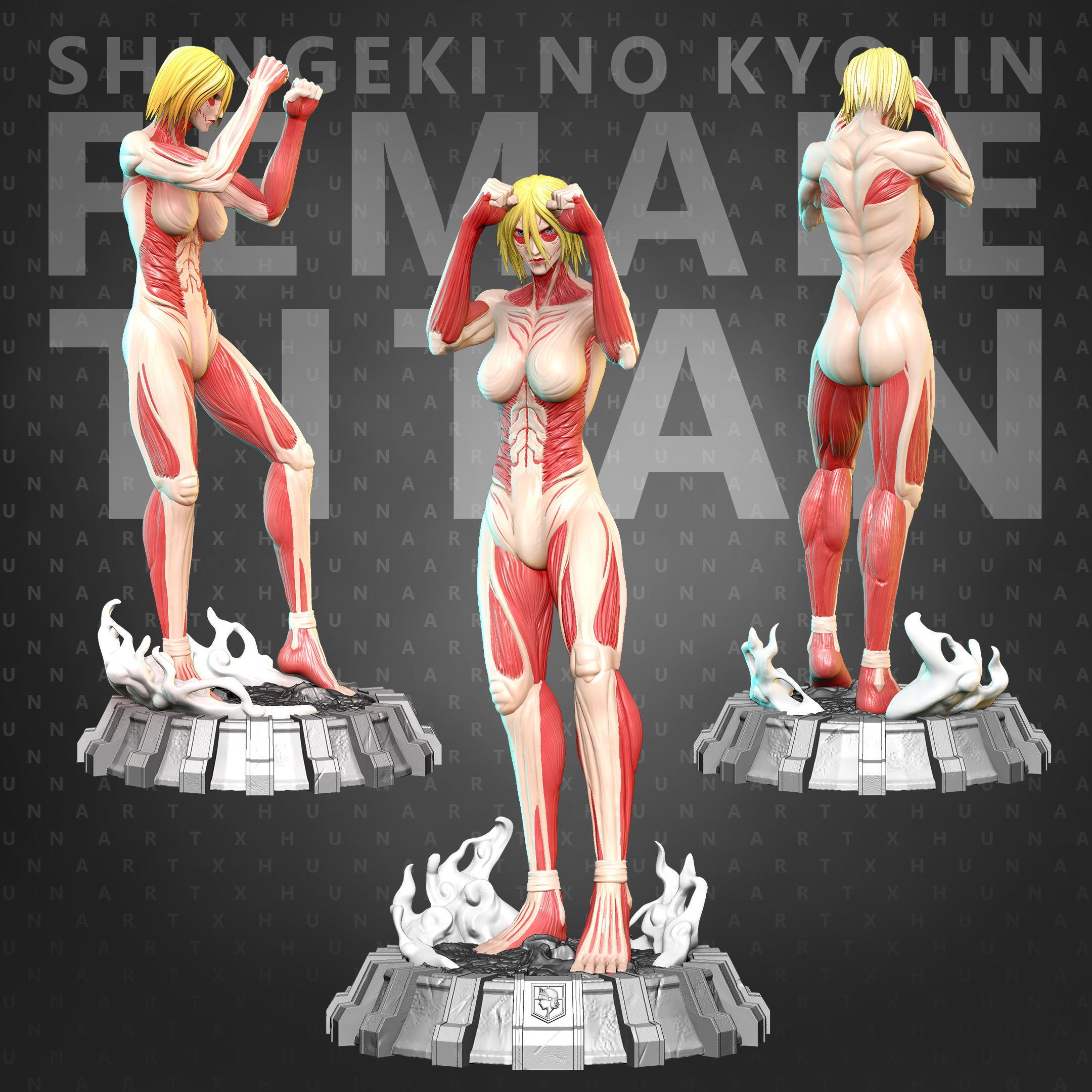 Female Titan STL 3D print model_5
