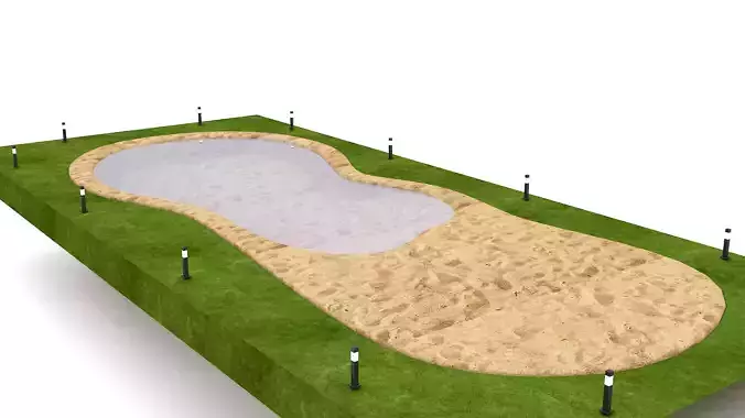 The natural beach pool 