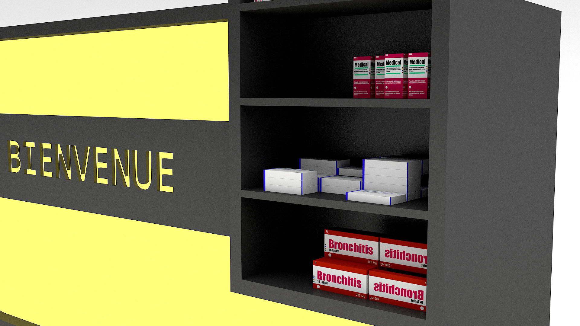 pharmacy sales standards Low-poly 3D model_1