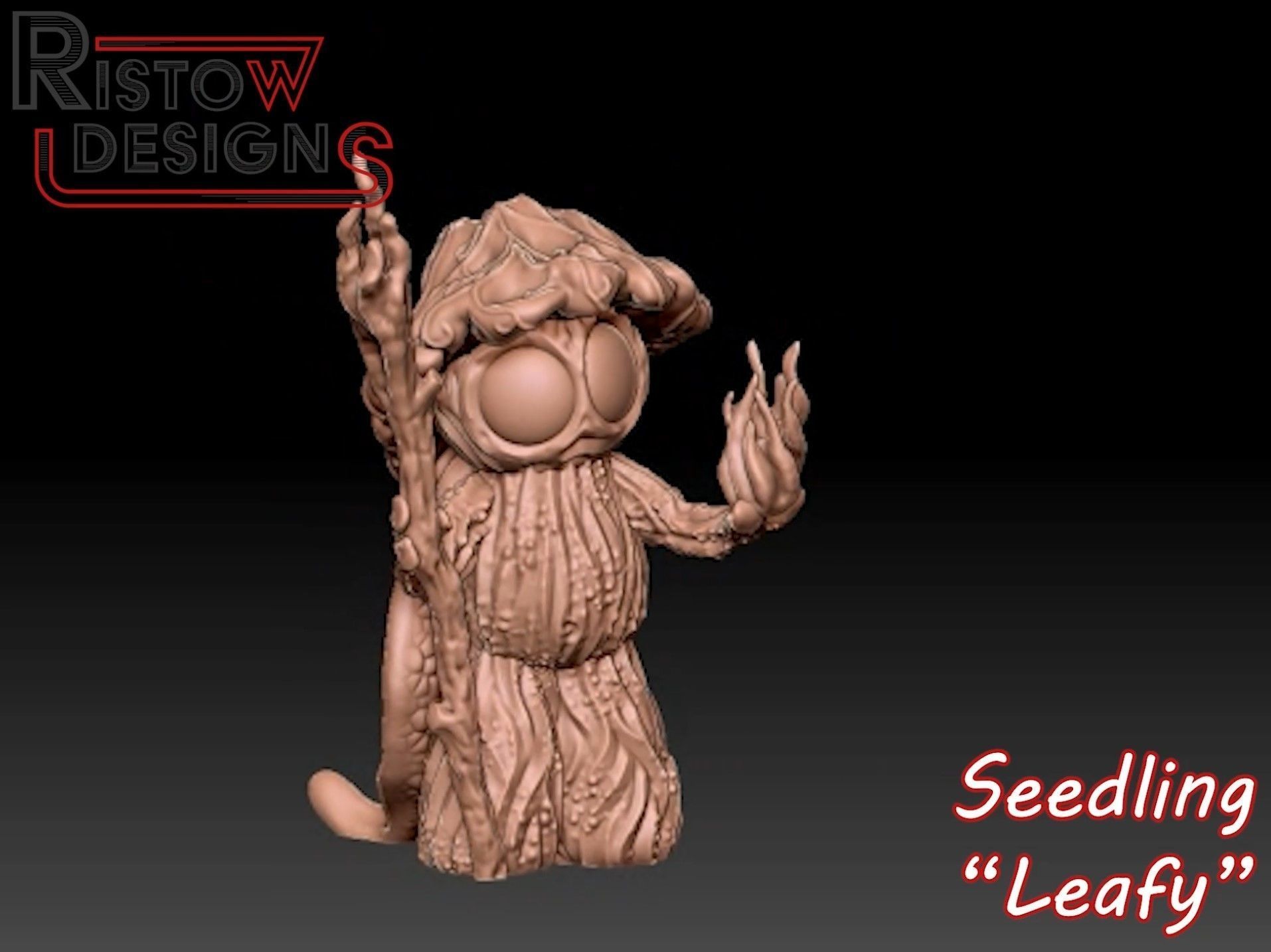 Seedling Creature - Leafy - 3D print model 3D print model_3