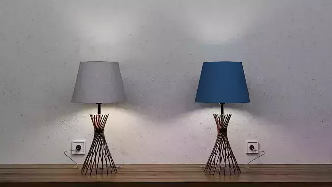 GARFORTH COPPER TABLE LAMP WITH ASPEN SHADE