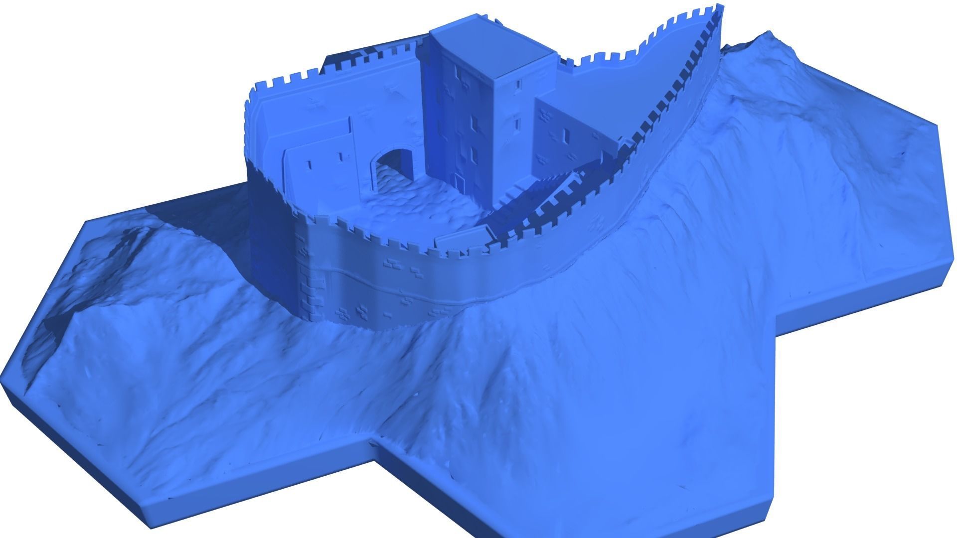 Hexagonal map 3D model_35