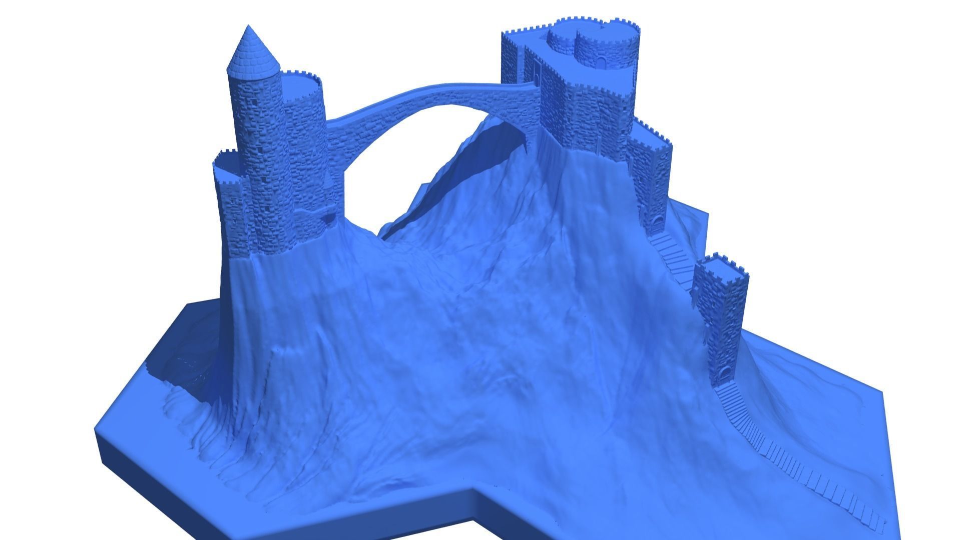 Hexagonal map 3D model_37