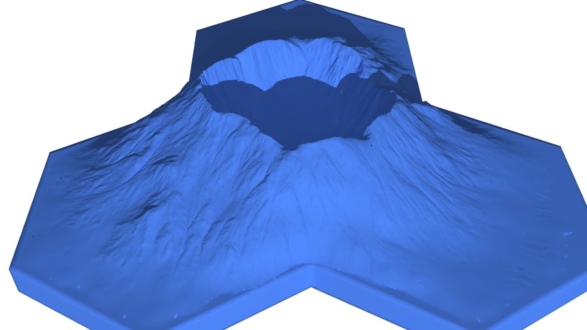 Hexagonal map 3D model_45