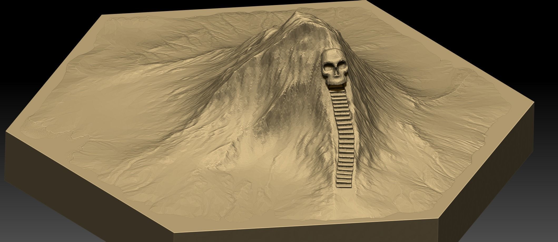 Hexagonal map 3D model_15