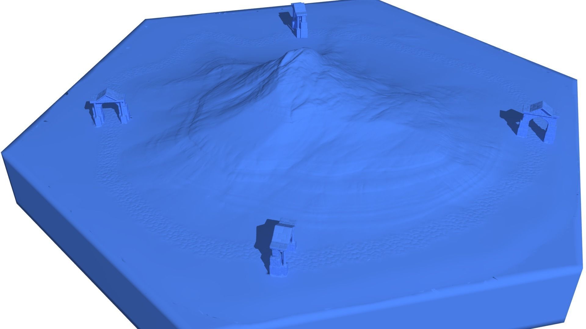 Hexagonal map 3D model_39