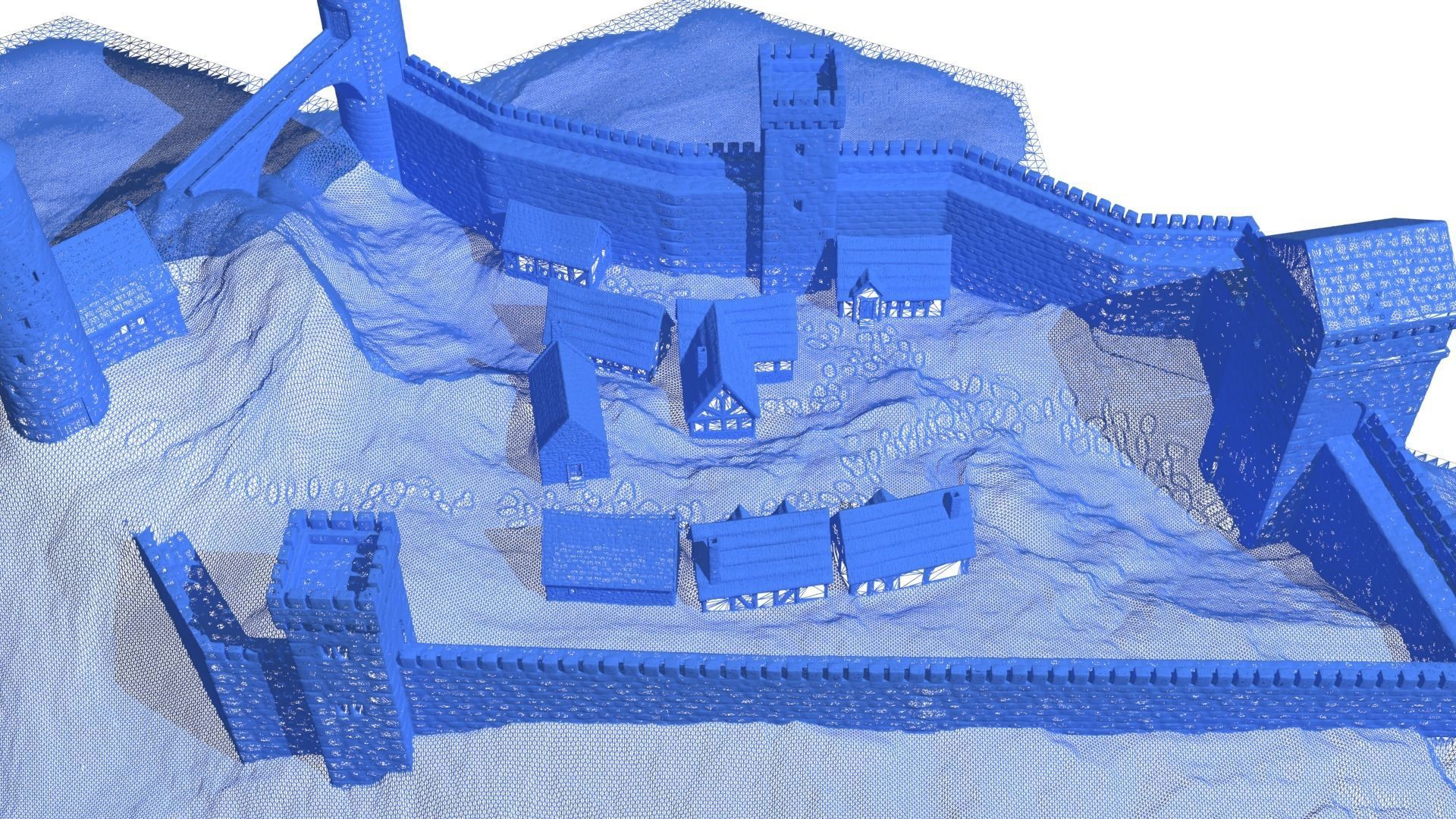 Hexagonal map 3D model_44