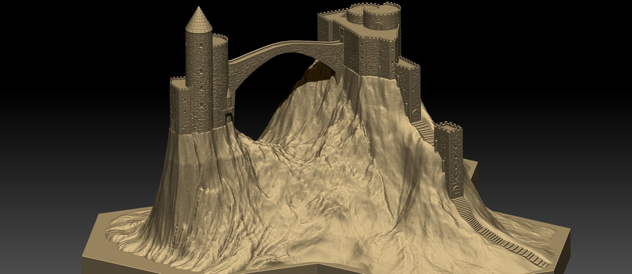 Hexagonal map 3D model_9