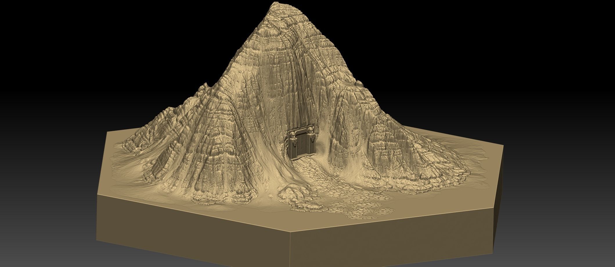 Hexagonal map 3D model_12
