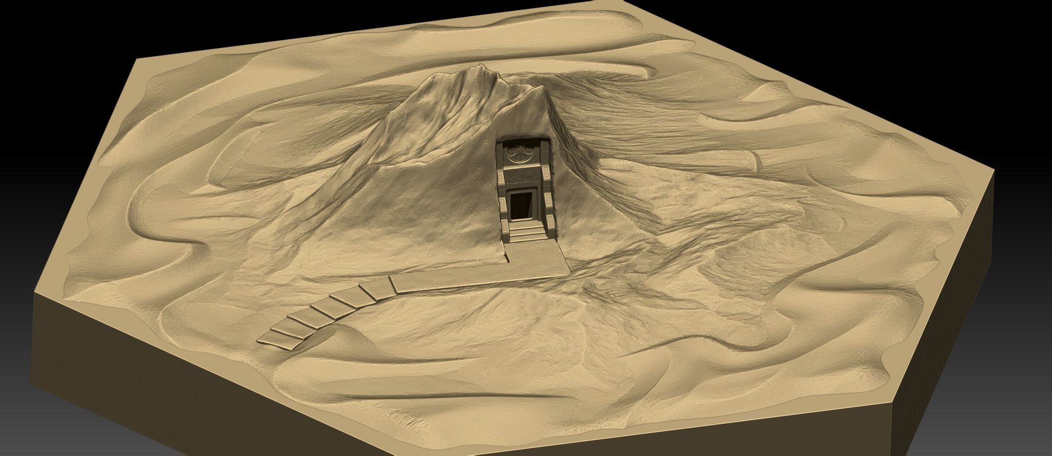 Hexagonal map 3D model_17