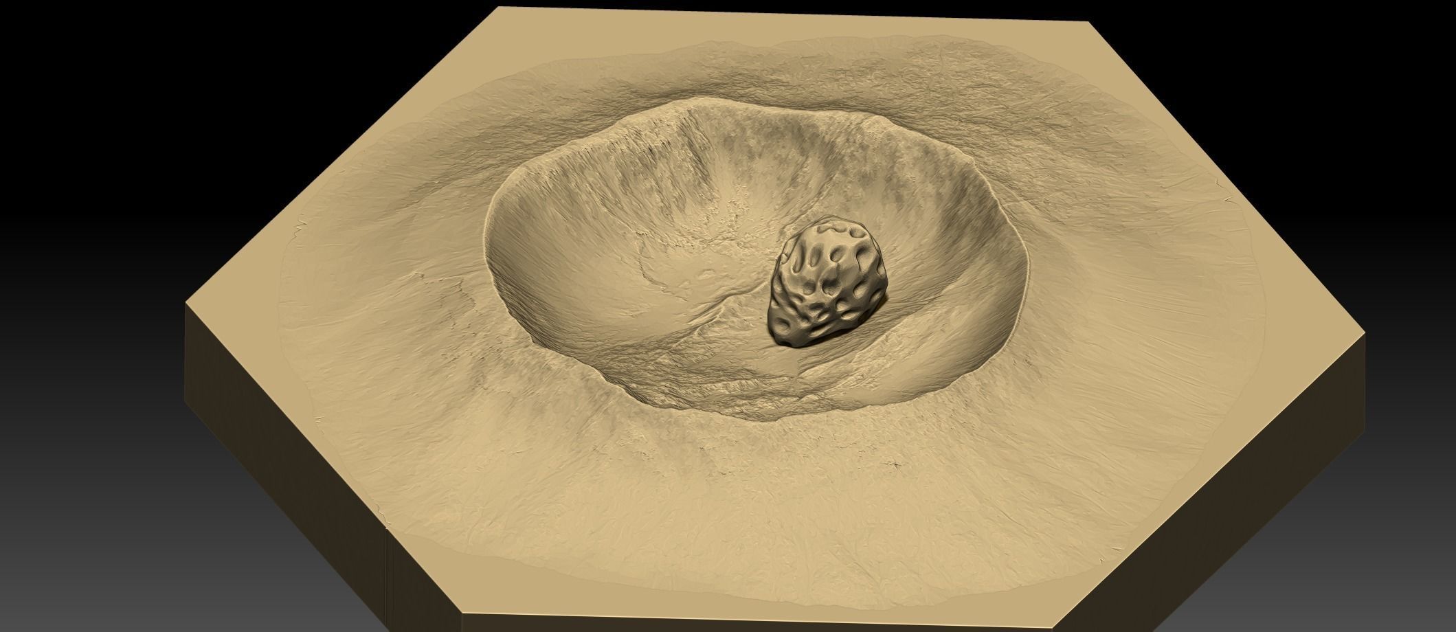 Hexagonal map 3D model_14