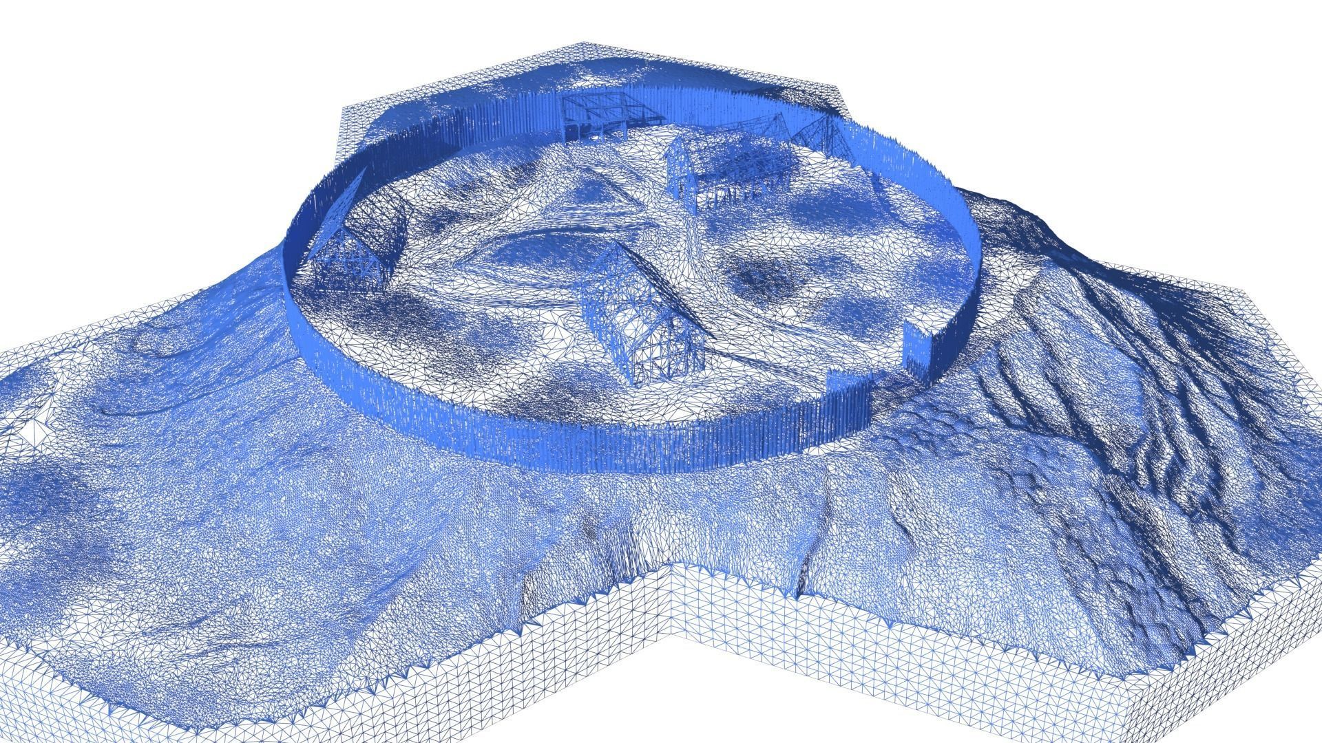 Hexagonal map 3D model_34